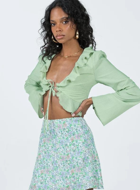 Sherwood Long Sleeve Top Mint Green