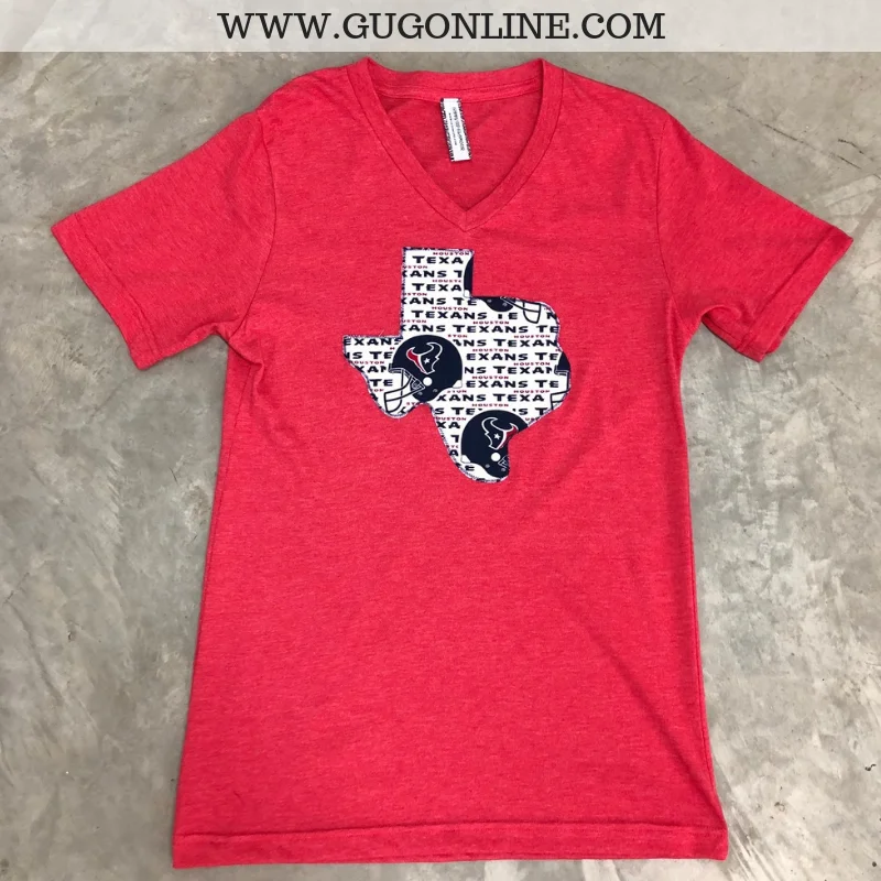 Last Chance Size Small | Go Houston Texans Short Sleeve Tee Shirt in Red | ONLY 1 LEFT!