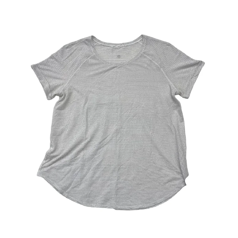 Athletic Top Short Sleeve By Lululemon In White, Size: L