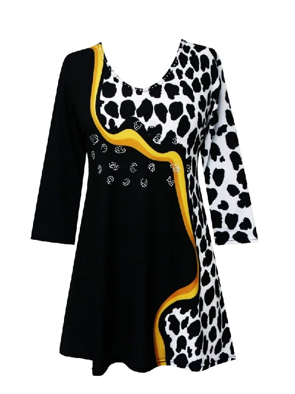 Valentina Animal-Spot V-Neck Print Tunic - 24676-TU