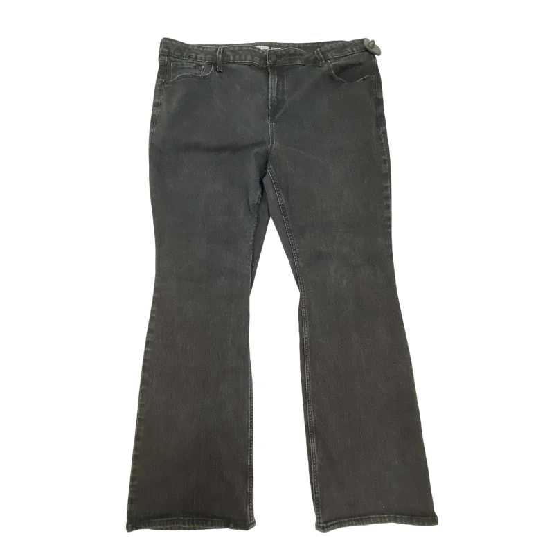 Jeans Flared By Old Navy In Black Denim, Size: 18