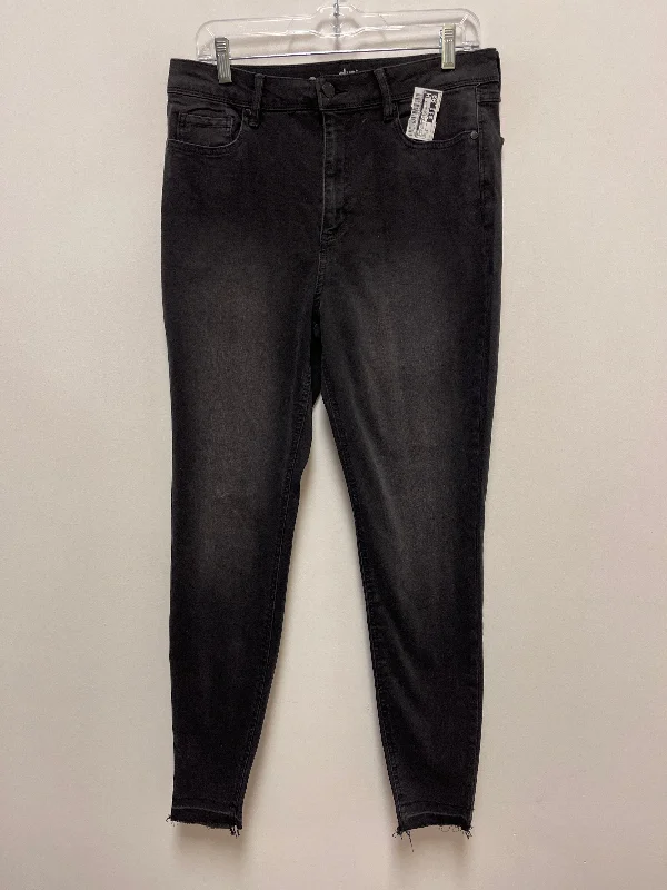 Jeans Skinny By Dip In Black Denim, Size: 12