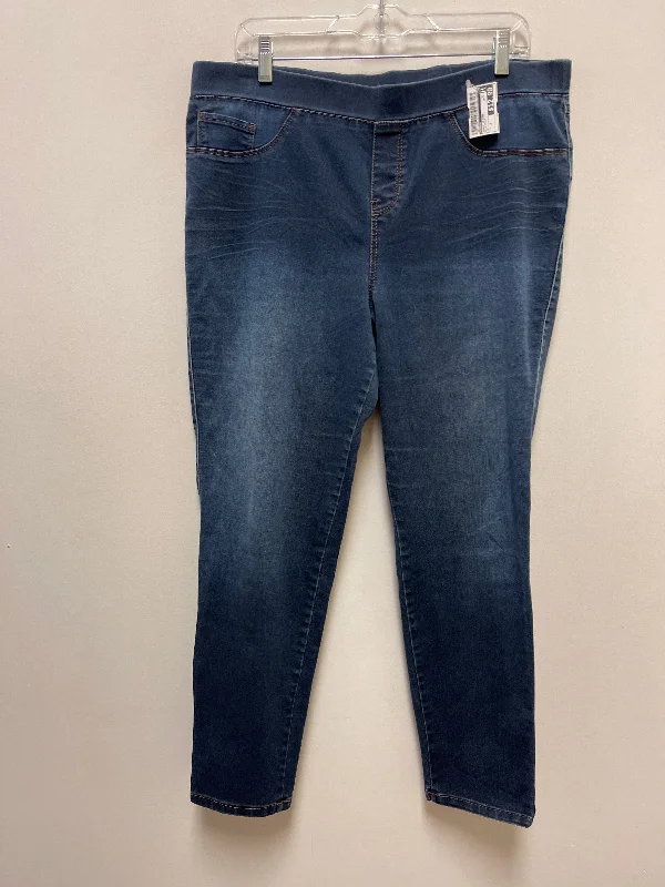 Jeans Skinny By Hannah In Blue Denim, Size: 14