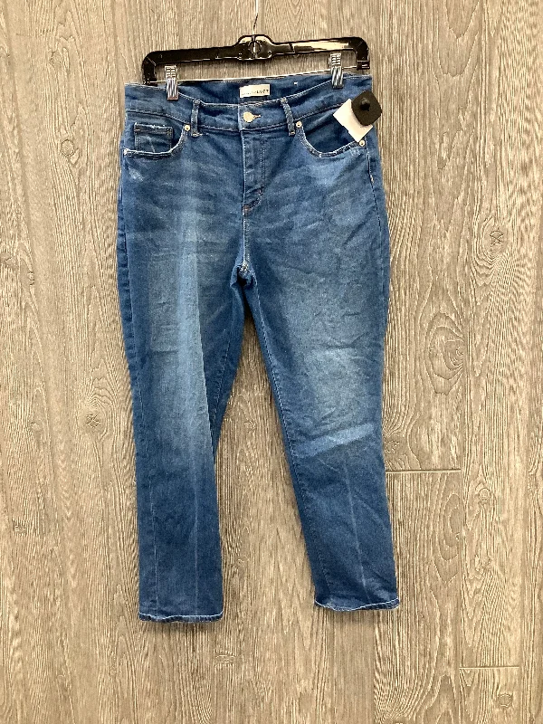 Jeans Skinny By Loft In Blue Denim, Size: 8