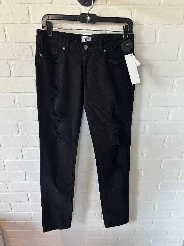 Jeans Skinny By Paige In Black Denim, Size: 2