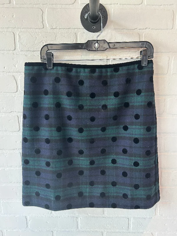 Skirt Mini & Short By Talbots In Black & Green, Size: 10p