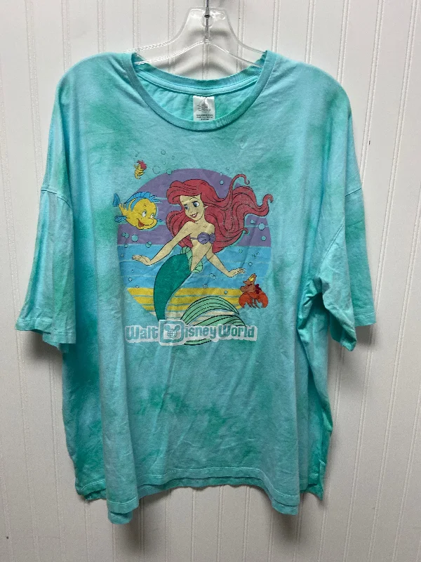 Top Short Sleeve By Disney Store In Blue & Green, Size: Xl