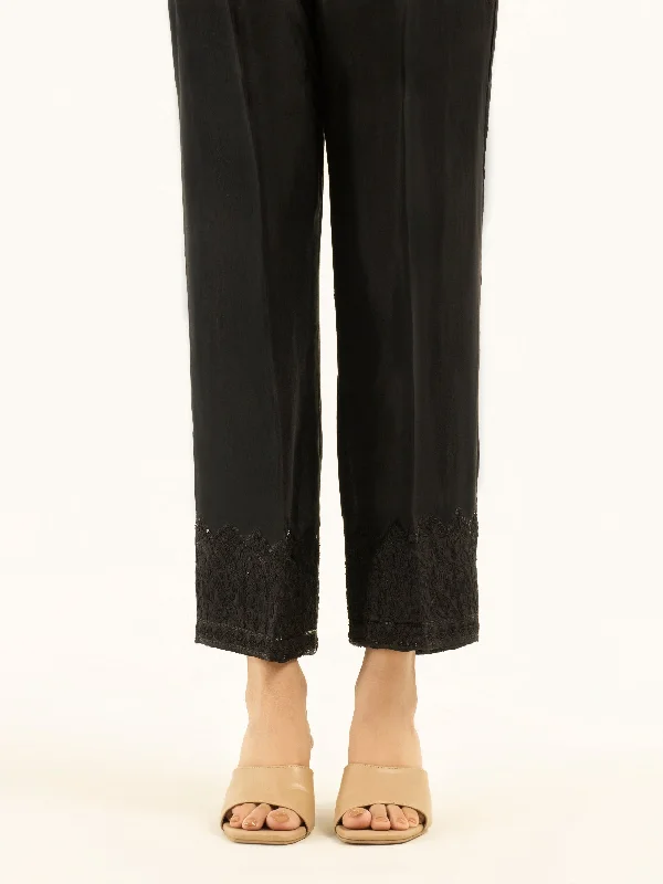 Embroidered Silk Trousers