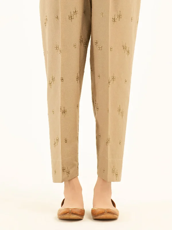 Embroidered Silk Trousers