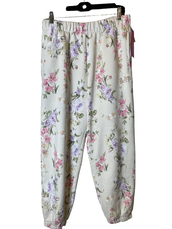 Pants Joggers By Gap In Floral Print, Size: L