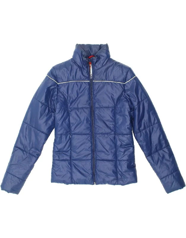 CARRERA Womens Padded Jacket UK 10 Small Blue Polyamide