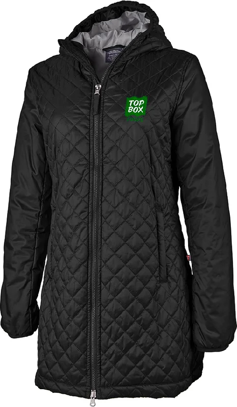 Charles River Ladies Lithium Quilted Hooded Jacket