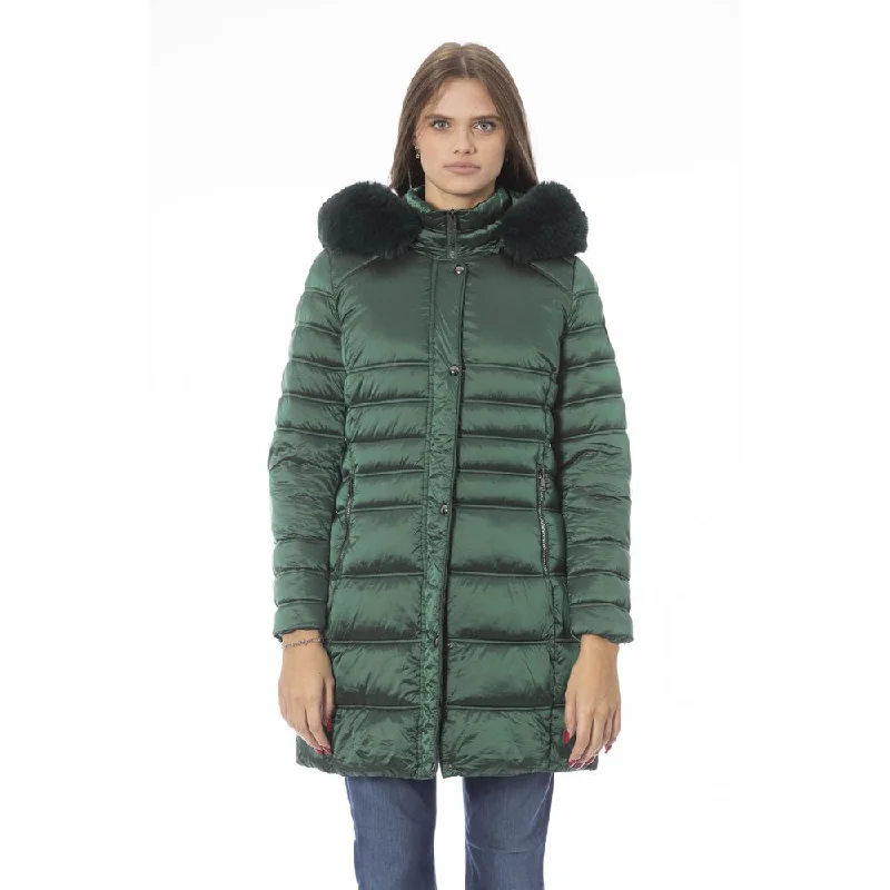 Green Polyester Women Jacket