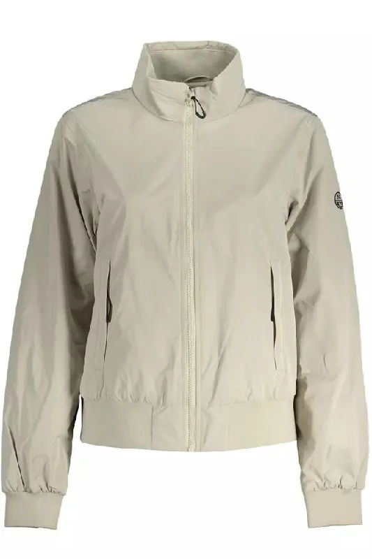 Gray Polyester Women Jacket