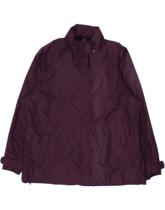 MOUNTAIN WAREHOUSE Womens Rain Jacket UK 22 2XL Purple Polyester