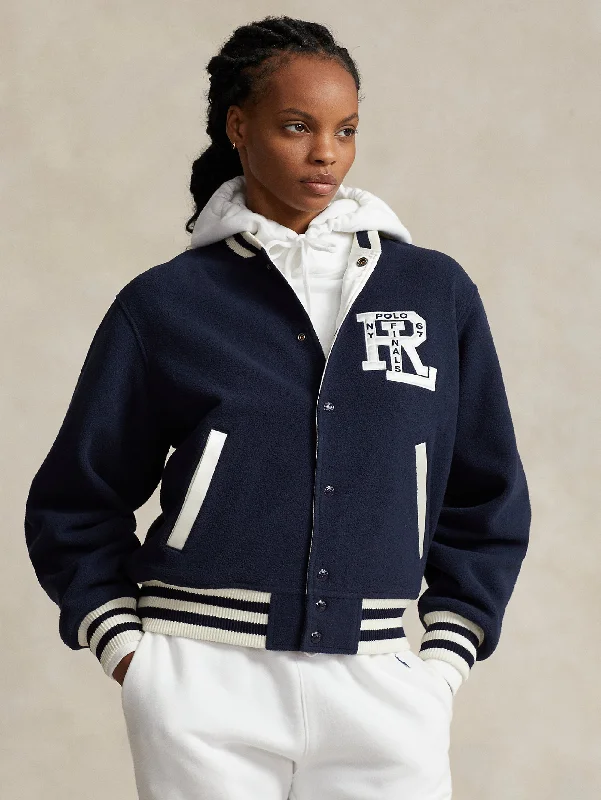 Bomber Reversibile Stile College Blu/Bianco