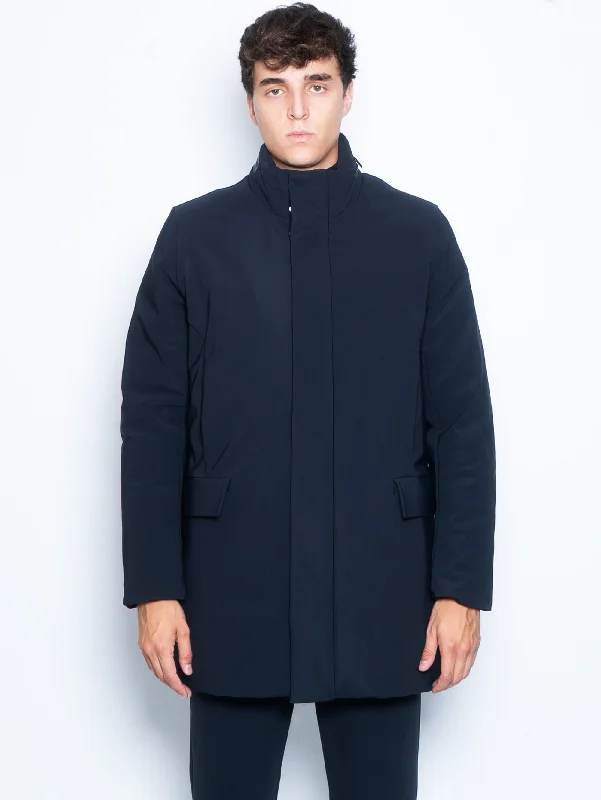 Cappotto in Membrana con Imbottitura Blu/Black