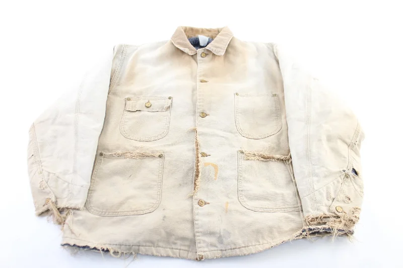 Vintage Carhartt Tan Blanket Lined Chore Jacket