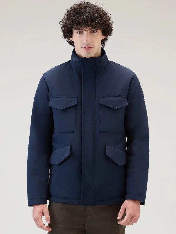 Giacca Field in Membrana Softshell Blu