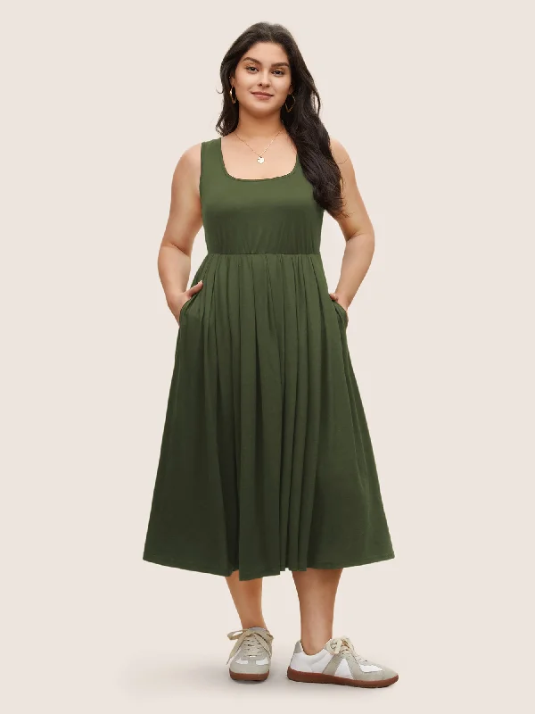 Supersoft Essentials Solid Gathered Tank Dress