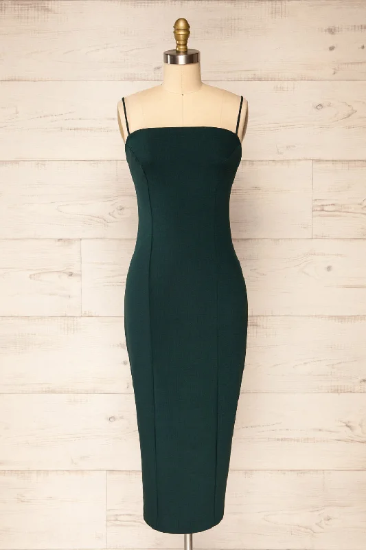 Kavala Emerald | Fitted Midi Dress