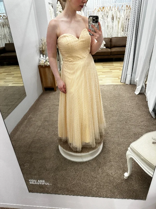 Reese Strapless Tea Length Midi