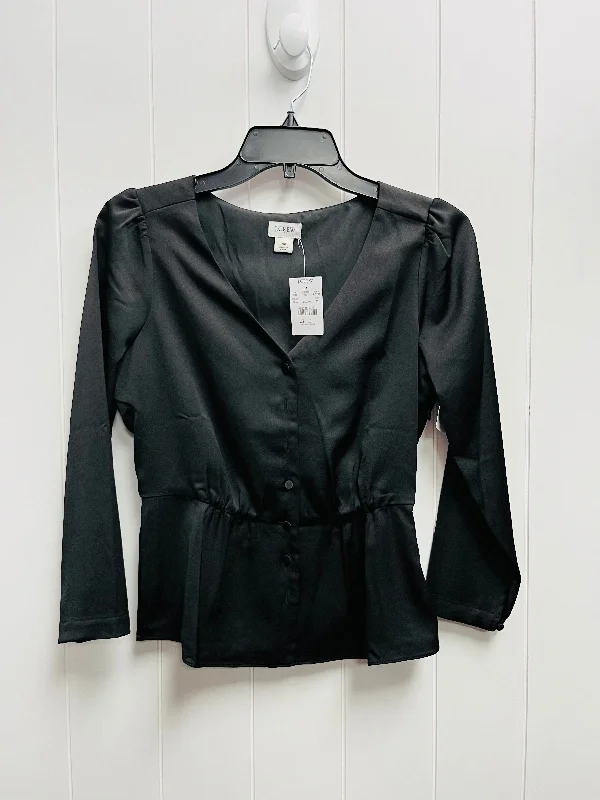 Black Blouse Long Sleeve J. Crew, Size 0