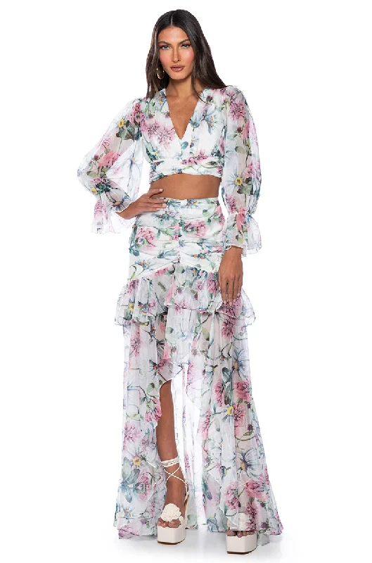 ESTELLE FLORAL PRINT MAXI DRESS