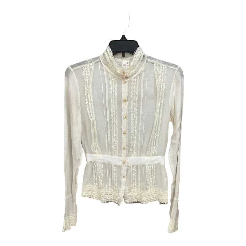 White Blouse Long Sleeve Joie, Size S