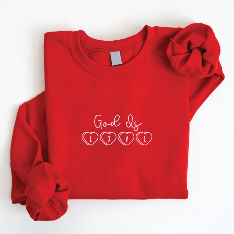 Embroidered God is Love Sweatshirt