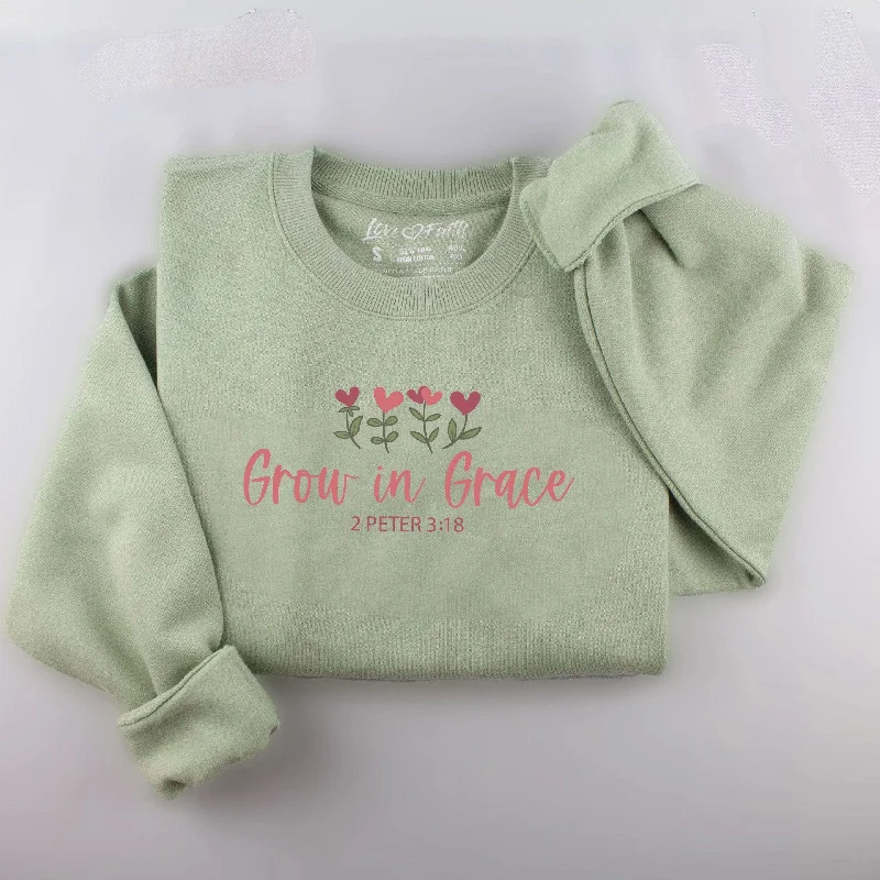 Embroidered Grow in Grace Sweatshirt