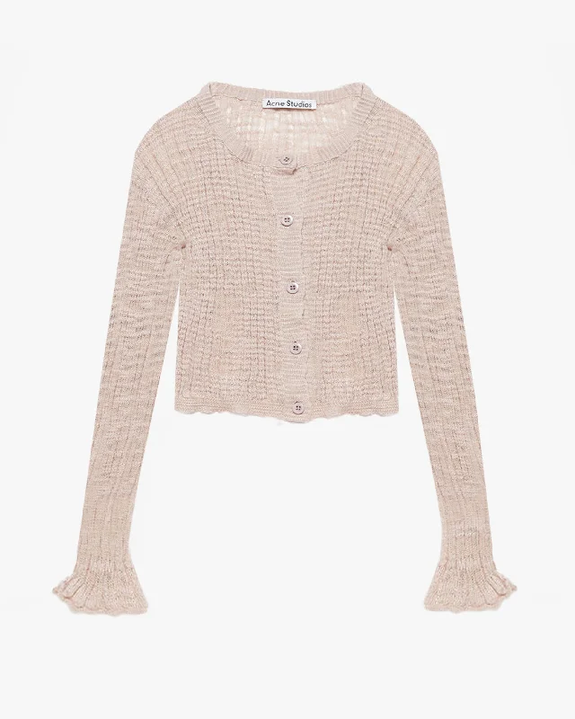 Cropped Rib Cardigan